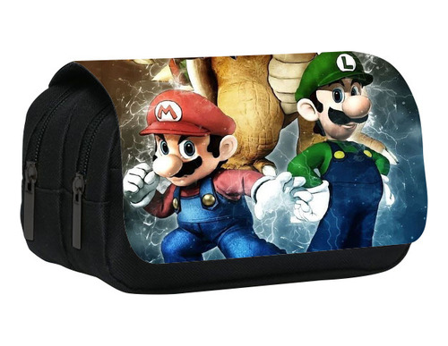 Bolsa De Lápices De Doble Capa Estampada Mario Al Por Mayor