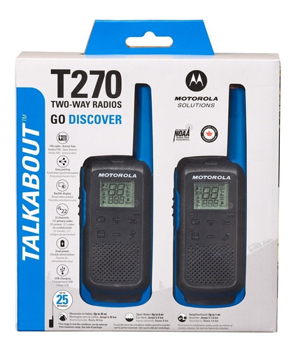 Par De Radios De Comunicación Motorola Walkie Talkie T270