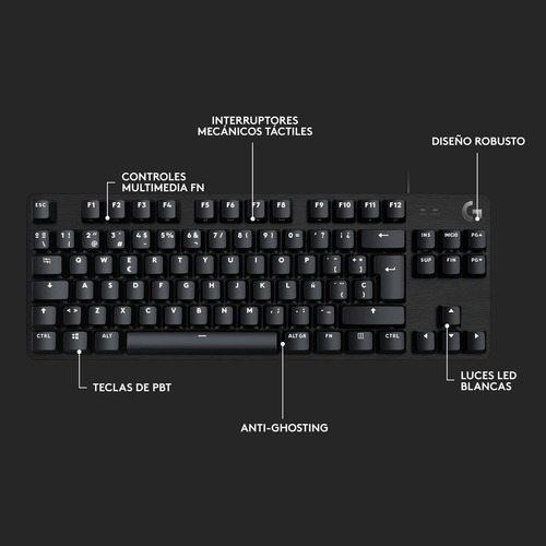 Teclado Mecánico Logitech G413 Tkl Se Compacto Retroiluminad