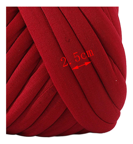 Wj Fio De Lã Grosso, Fio Volumoso, Lavável, Vermelho