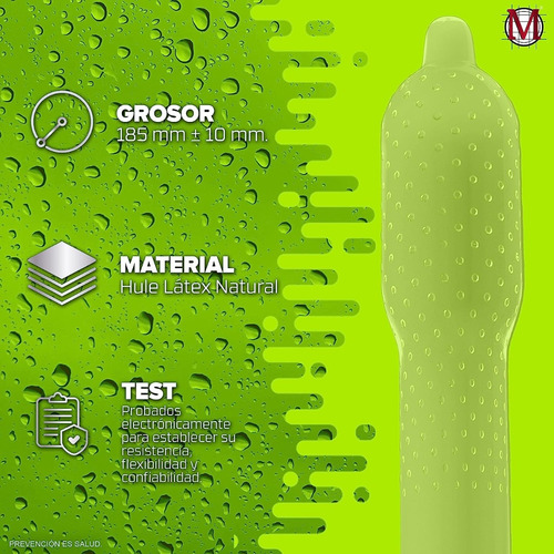 Condones M Texturizados 3 Piezas