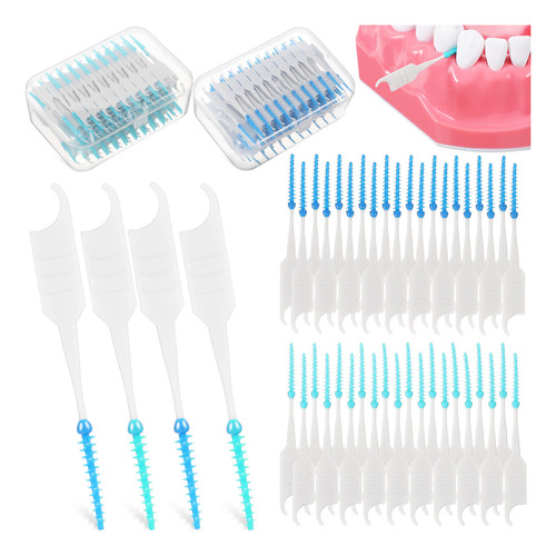 Palillos De Dientes Desechables Interdentales De Doble Uso,