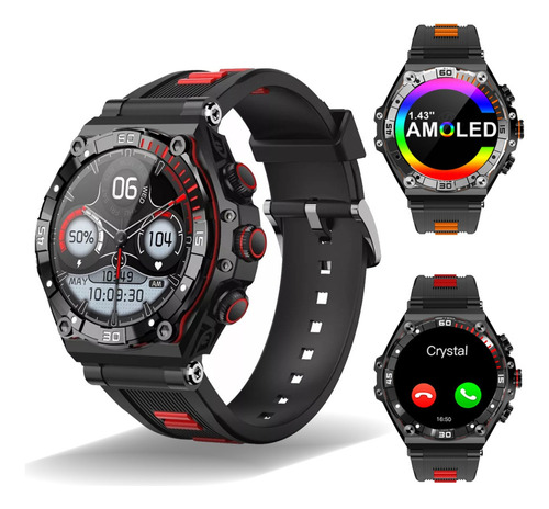 , 1.43 Reloj Inteligente Bluetooth Llamada Smartwatch Para ,