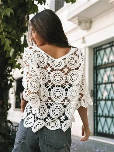 Blusas con flecos de moda hotsell