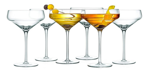 Copas De Martini 6 Juegos De Cristal Nutrichef Ncglmt68