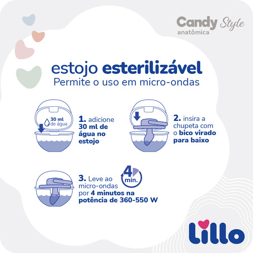 Chupeta Com Bico Em Silicone Candy 6m+ Rosa - Lillo