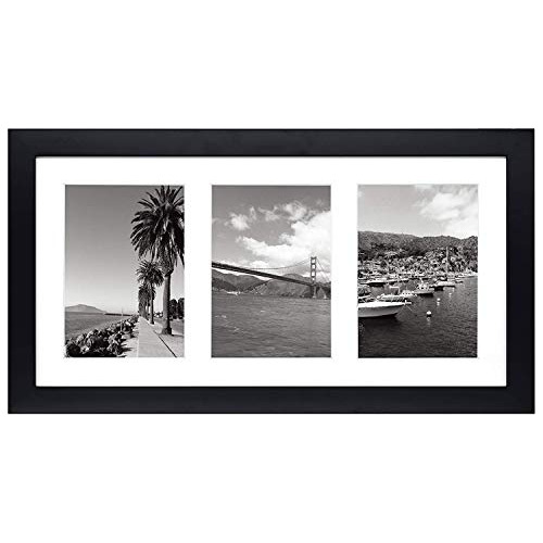 Golden State Art 9x18 Black Photo Marco De Collage De Madera