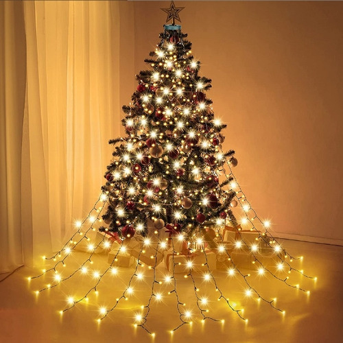 Cadena De Luces Para Árbol De Navidad Con 8 Modos Y Adorno 1