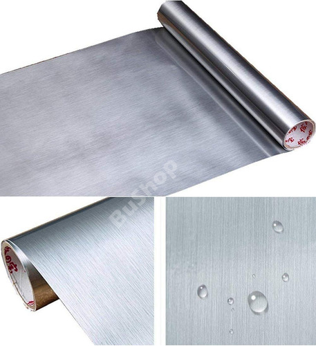 Vinilo Aluminio Cepillado, Acero  Decoracion  61 Cm X 50 Cm