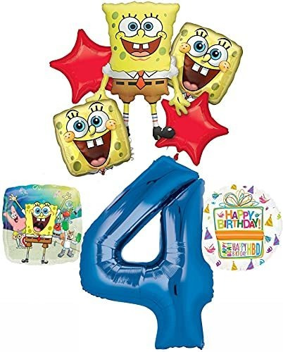 Spongebob Squarepants Suministros Para La 4ta Fiesta De Cump