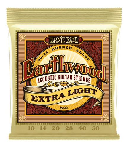 Encordadura Ernie Ball Earthwood 2006 Xlight Guit. Acustica