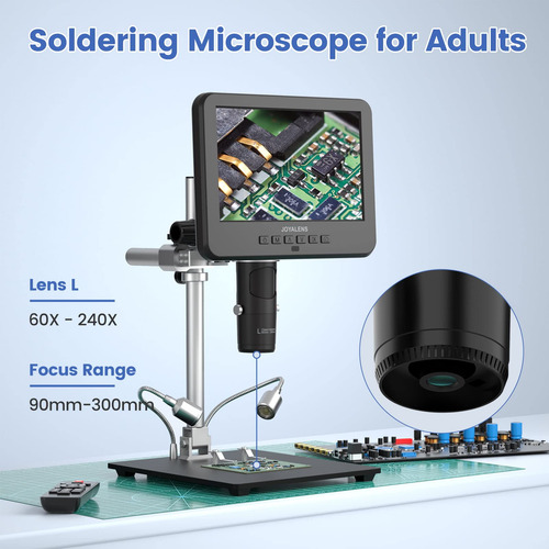 Microscópio Digital Joyalens Jl246ms 24mp 2000x Com 3 Lentes