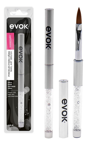 Pincel Para Uñas Nail Art Evok N°10