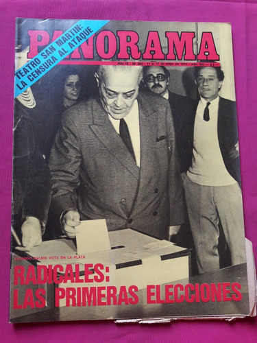 Revista Panorama Nº 263 Año 1972 Balbin Radicales Elecciones