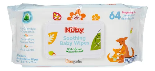 Las Toallitas Calmantes Ultra Premium Para Bebés Nuby's Natu
