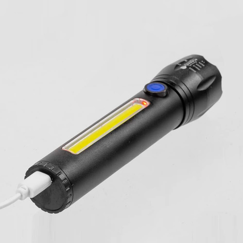 Linterna Led Táctil Recargable Usb, Zoom Y Cob