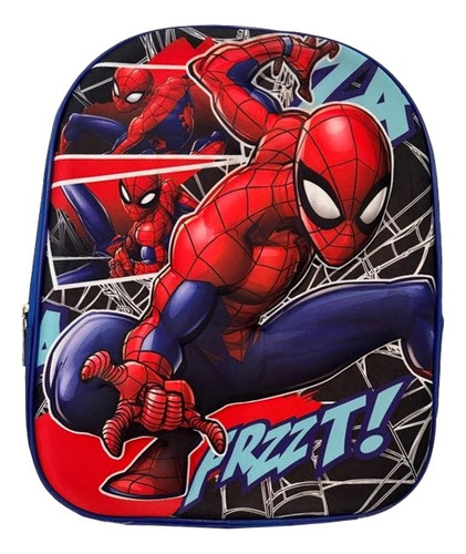 Mochila Spiderman Infantil Espalda 12p Escolar 3d Relieve