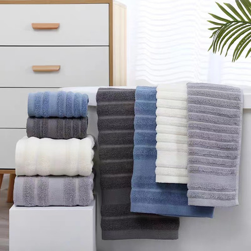 2pcs Toalla De Bano Completo De Algodón Suave 70*140+74*34 Color Azul Toallas Absorbente Tuallas Baño Toalla Para Baño Mayoreo