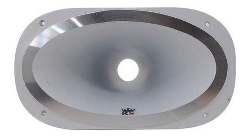 Corneta Kallaus Alumínio Boca Oval Cone Longo Branco Flange