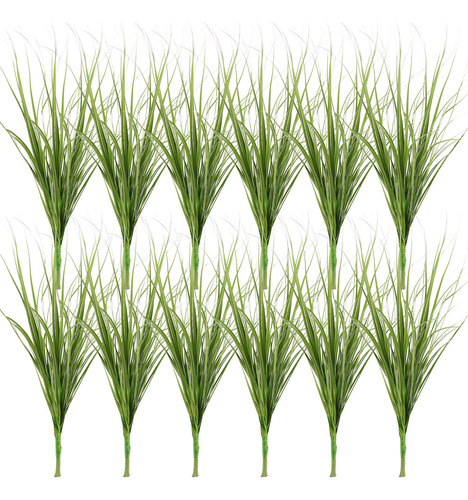 12 Plantas De Simulación, Césped Artificial, Hojas, Decoraci