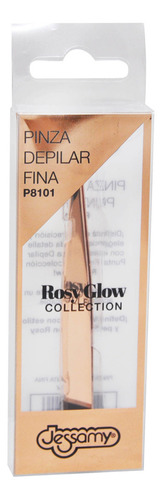 Pinza Depilar Fina Pelos Encarnados Rosy Glow Jessamy P8101 Color Cobre