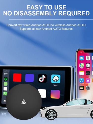 Conectado A Sem Fio Android Auto Car Ai Box Usb Smart Dongle