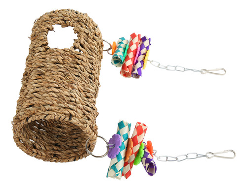 Brinquedo De Tecido Bird Tunnel House Grass Chewing Relaxing