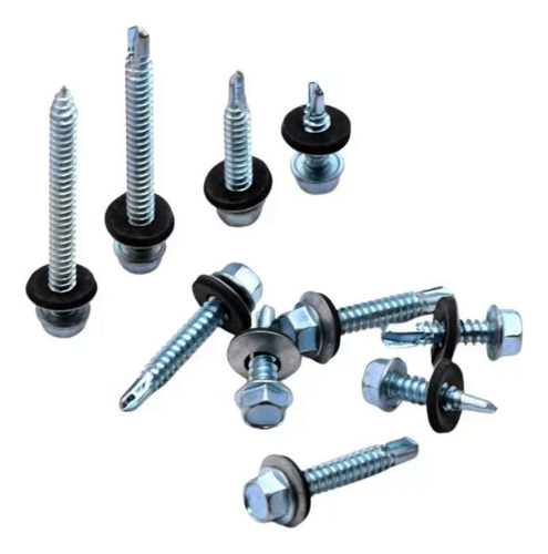 Pija Hexagonal Punta De Broca 14 X 1 Galv. C/acc (100 Pzs)