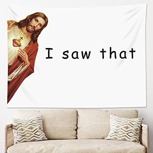 Lb Funny Jesus Tapestry Jesus Christ I Saw That Tapestry Wal