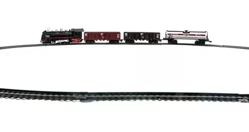 Brinquedo Pista Locomotiva Trem Elétrico c/ Sons Luzes 196cm - Chic Outlet  - Economize com estilo!