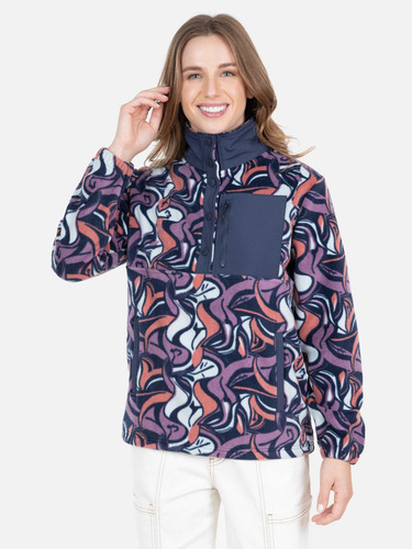 Poleron Micropolar Sentinel Dome Multicolor Mujer Rip Curl