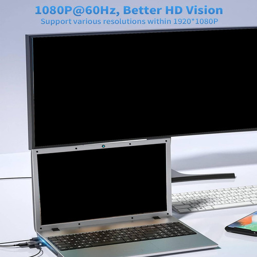 Adaptador Vga A Hdmi, Convertidor Vga A Hdmi Con Cable De