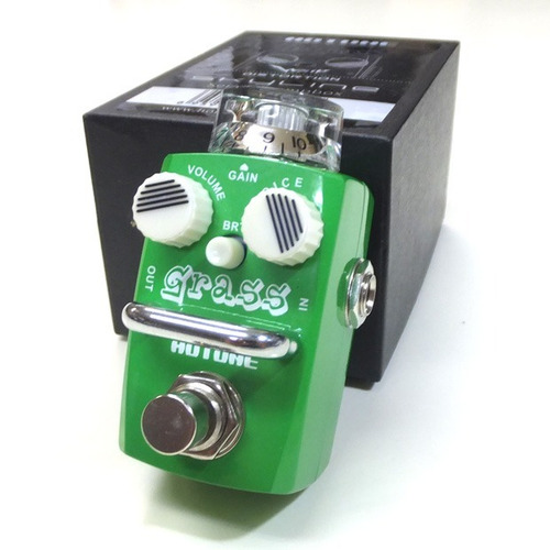 Pedal Hotone Grass Mini Overdrive Para Guitarra Color Verde
