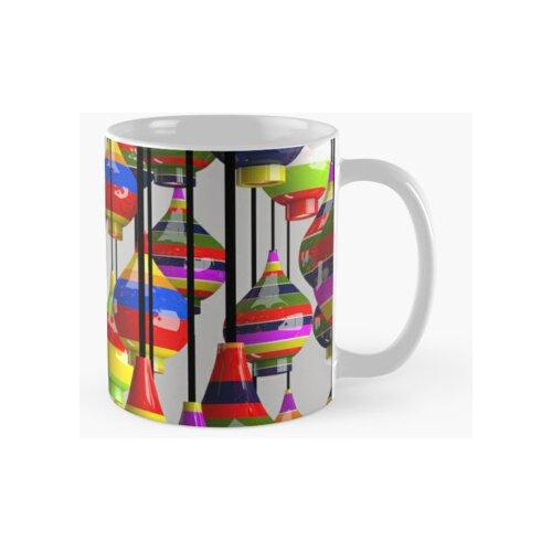 Taza Corazón Mexicano, Peonzas Con Colores Calidad Premium