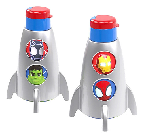 Garrafa Foguete Desenho Spidey P/ Festa Infantil 320ml 1 Und