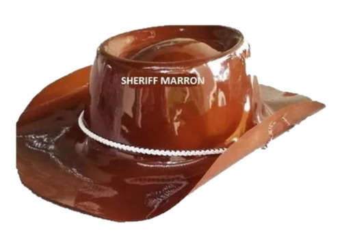 Gorro Sombrero Sheriff Cowboy Plastico X 25