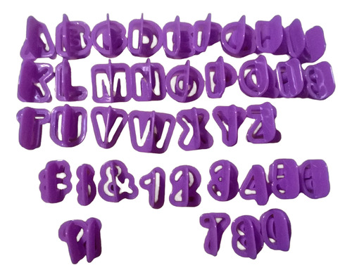 40 Unids Alfabeto Número Letra Fondant Cake Galleta Cortador