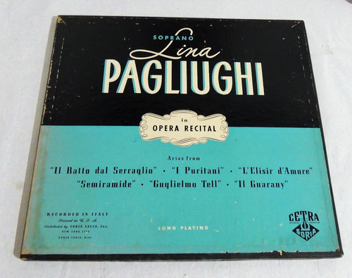 Box Lp Lina Pagliughi - Opera Recital - Importado