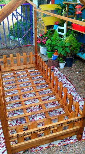 Cunas De Bebe A Cama 1 Plaza Estilo Casita Con Cerco