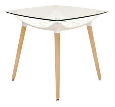 Mesa Eames Cuadrada Vidrio