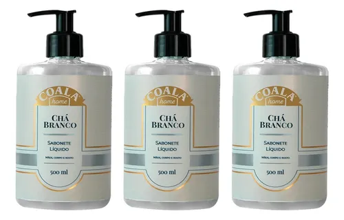 Kit 3 Unid. Sabonete Lí­quido Coala - Chá Branco - 500ml