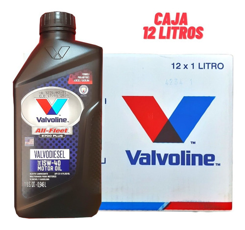 Aceite 15w40 Mineral Valvoline Pack 12lts
