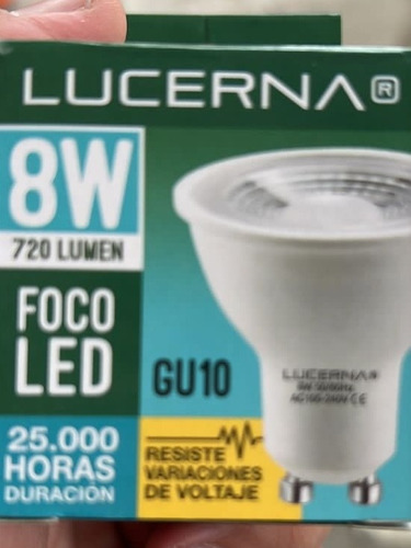 Bombillo Dicroico Gu10 8w 6k Y 3k Lucerna 