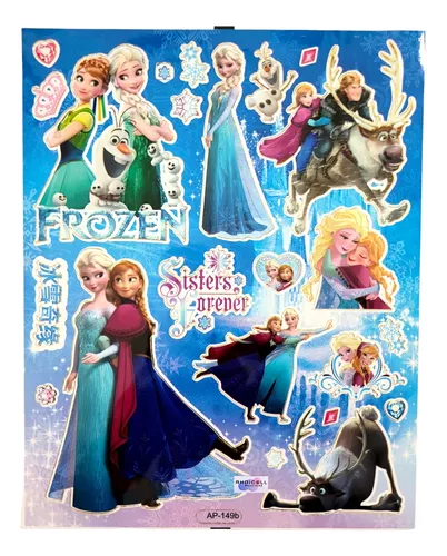 Pegatinas de Frozen de dibujos animados de Disney para niños, 10