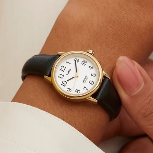 Reloj Analogico Timex Easy Reader Indiglo Negro Mujer