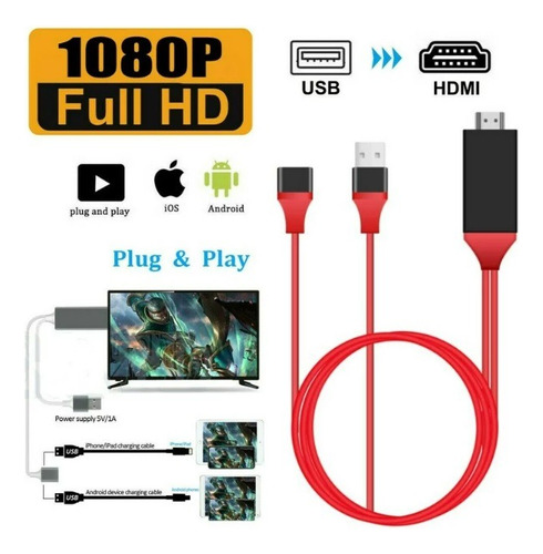 Cable Hdtv Plug And Play Conecta Tu Celular En La Tv