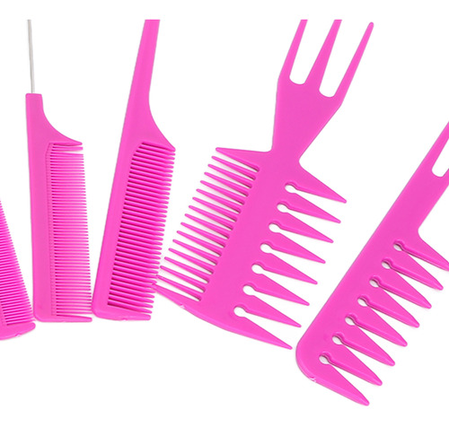 Peine Para Peinar El Cabello, 10 Unidades, Mango Ergonómico,