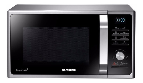 Microondas Samsung 28 Litros 900 W. Grill Silver Negro Gtía