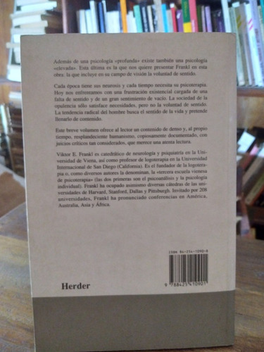 Ante El Vacio Existencial. Psicoterapia - Viktor Frankl (Usado)