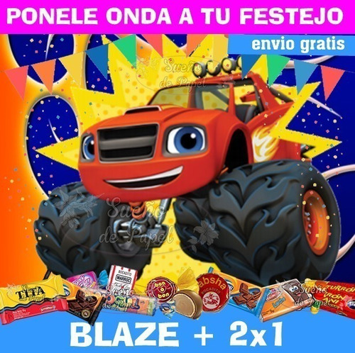 Kit Imprimible Blaze And The Monster Machine Editable + 2x1